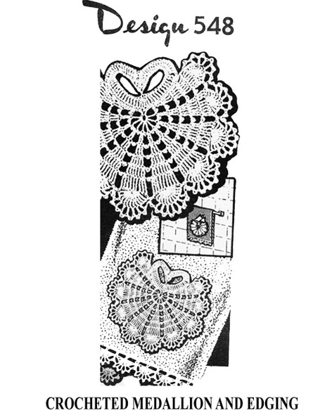 Shell Medallion Insertion with Edging Pattern Design 548