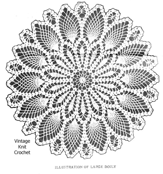 Pineapple Doily Pattern Illustration