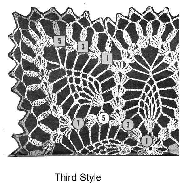 Illustration of square doily