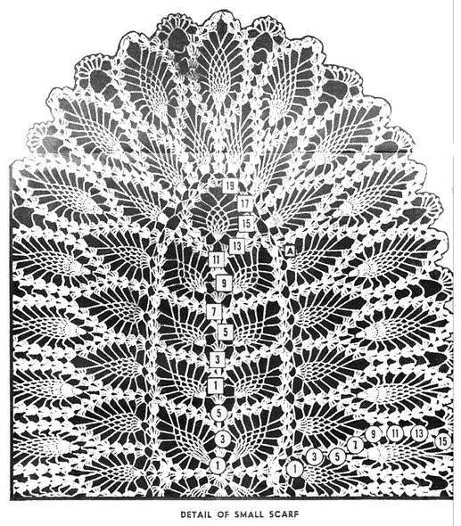 Pineapple Scarf pattern Illustration for Design 7194