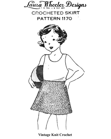 Baby Girls Crochet Skirt Pattern, Laura Wheeler Design 1170