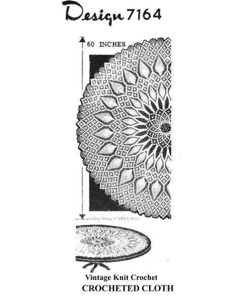 Round Pineapple Tablecloth Pattern Design 7164