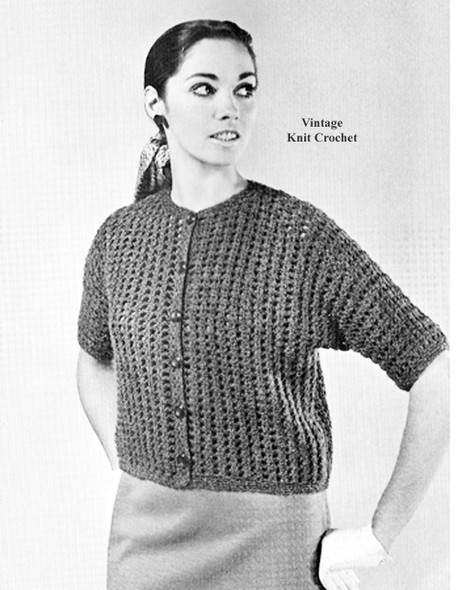 Easy Crocheted Top Jacket Pattern in Sports Yarn