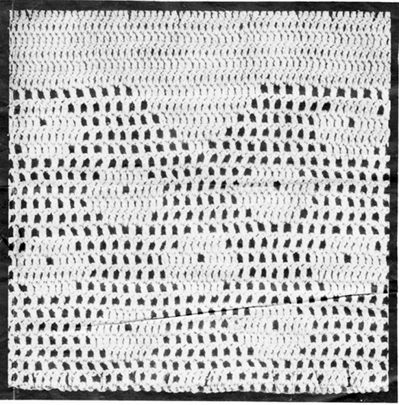 Illustration for Flower Pattern Stitch on crocheted dress
