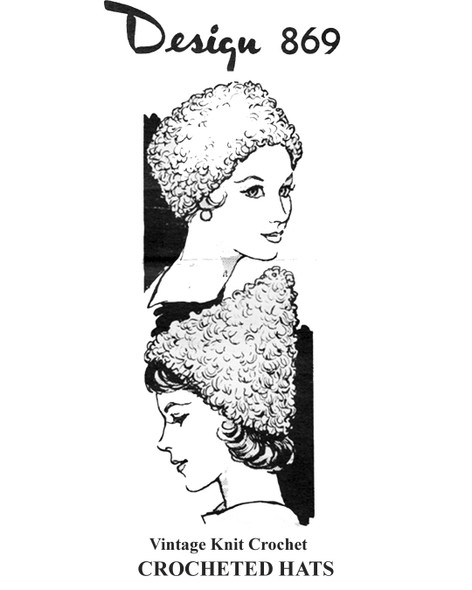 Two Crochet Hat Patterns in Loop Stitch Design 869