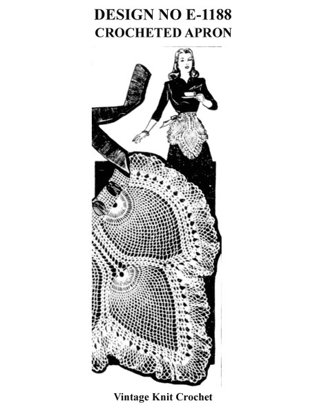 Crochet pineapple motif tea apron pattern