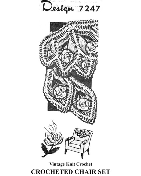 Rose Chair Doily Pattern Design 7247