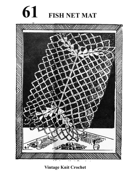 Crochet Fish Net Placemats Patterns, Ellen Bruce 61