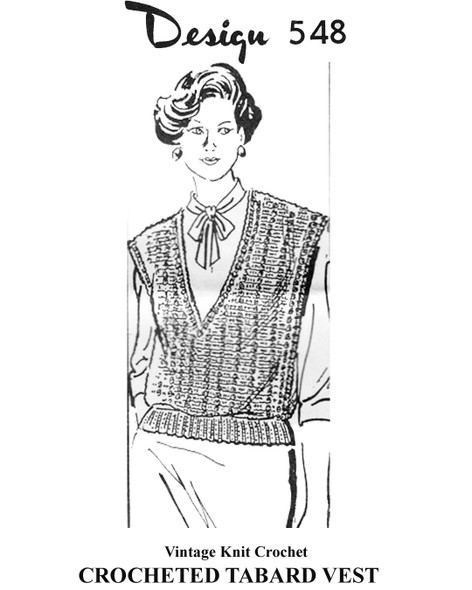 Plus Size Tabard Top, Vest, Pattern Design 548