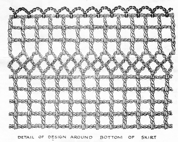 Crochet Dancer Frock Dishcloth, Anne Cabot 5809