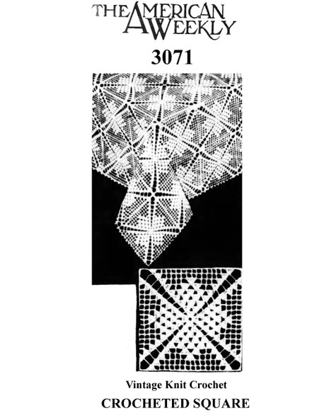 Diamond Motif Crochet Square Pattern for Home Accessories