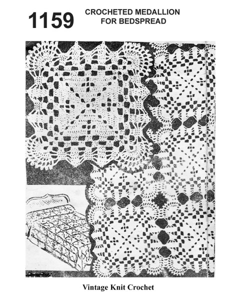 Bedspread Square Crochet Pattern Design X-1159