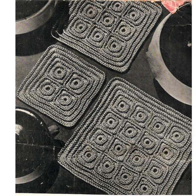 Hot Plate Mat Holders Crochet Pattern