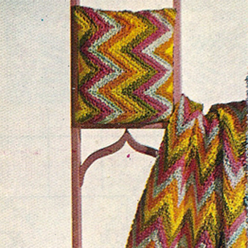 Knitted Ripple Afghan PDF Pattern