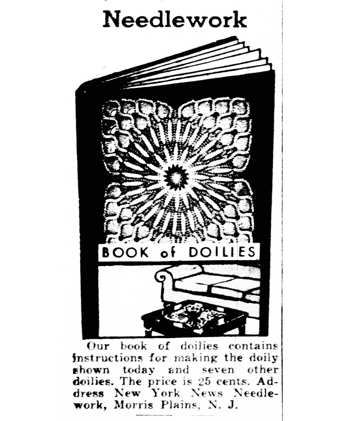 1957 Book of Doilies Advertisement 