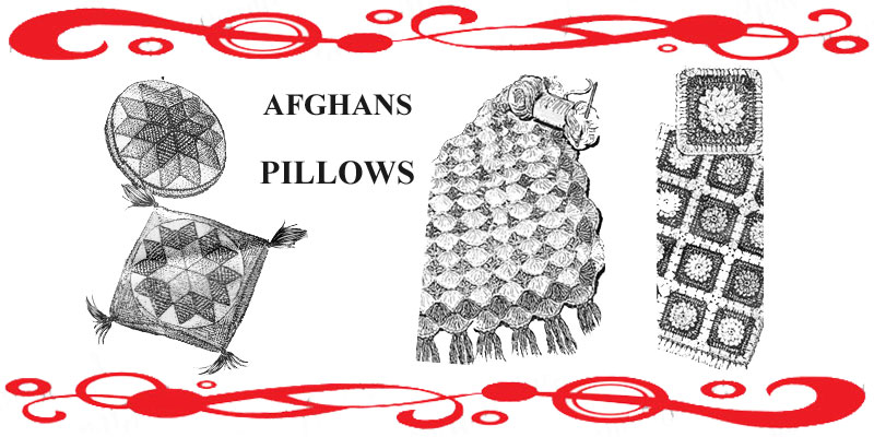 Crochet Afghan Pillow Patterns Logo for Mail Order Designs