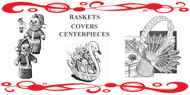 Crochet Baskets Swan Centerpiece Mail Order Logo