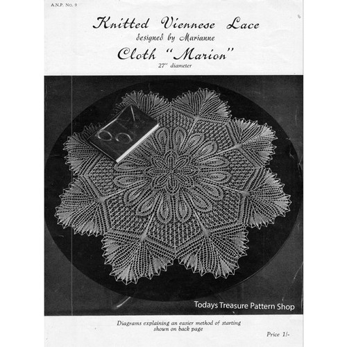 MARION Vintage CROCHET LACE TOP ブラック（Knitted Viennese