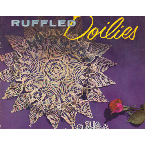 Crochet Sunburst Ruffled Doily Pattern is 20 inches