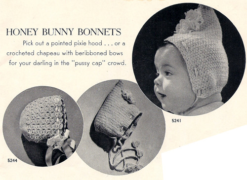 Crochet Baby Bonnets Pattern Pixie or Chapeau