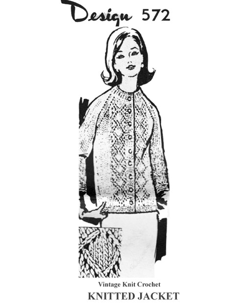 Womans Jacket Knitting Pattern Design 572