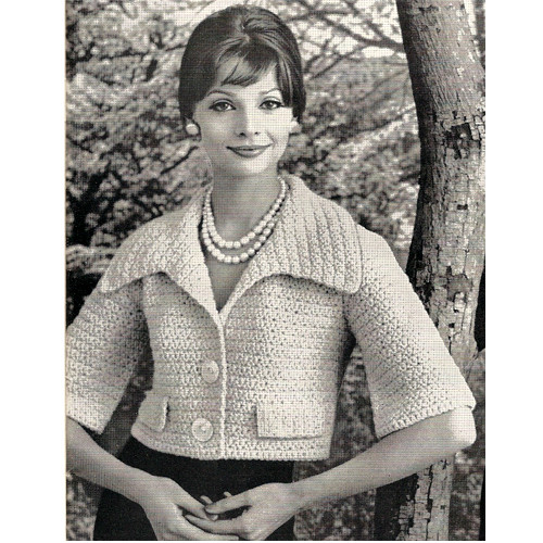 Misses Crochet Short Jacket Bell Sleeves PDF Pattern