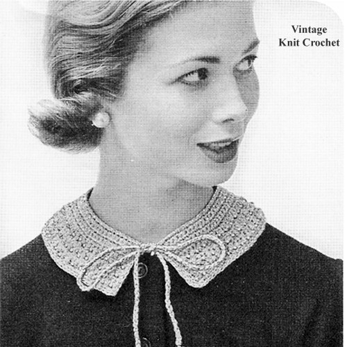Pearl Beaded Peter Pan Crochet Collar Pattern