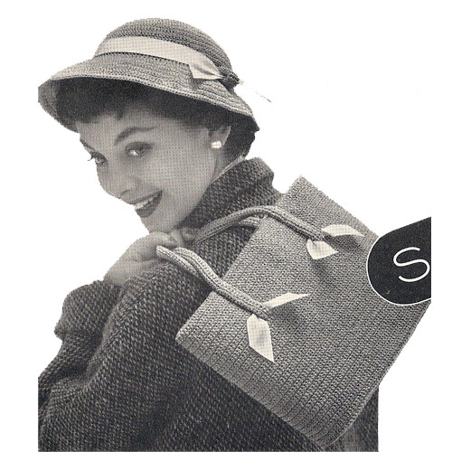Vintage Crocheted Cloche Hat Handbag Pattern