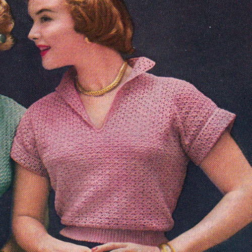 Quick Crochet Short Sleeve Blouse Pattern in Shell Stitch