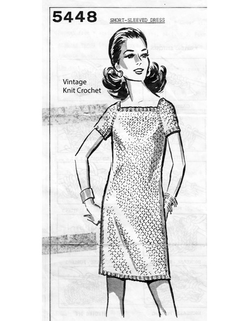 Easy Knitted Dress Pattern, Anne Cabot 5448