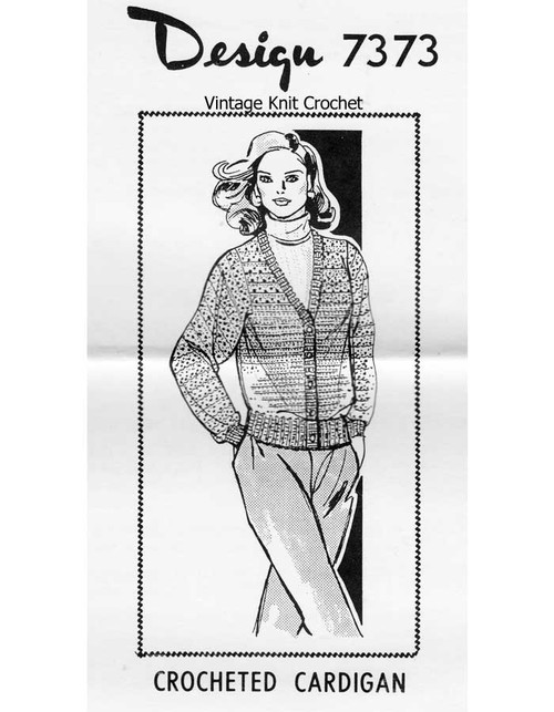 Mail Order Crochet Cardigan Pattern Design 7373