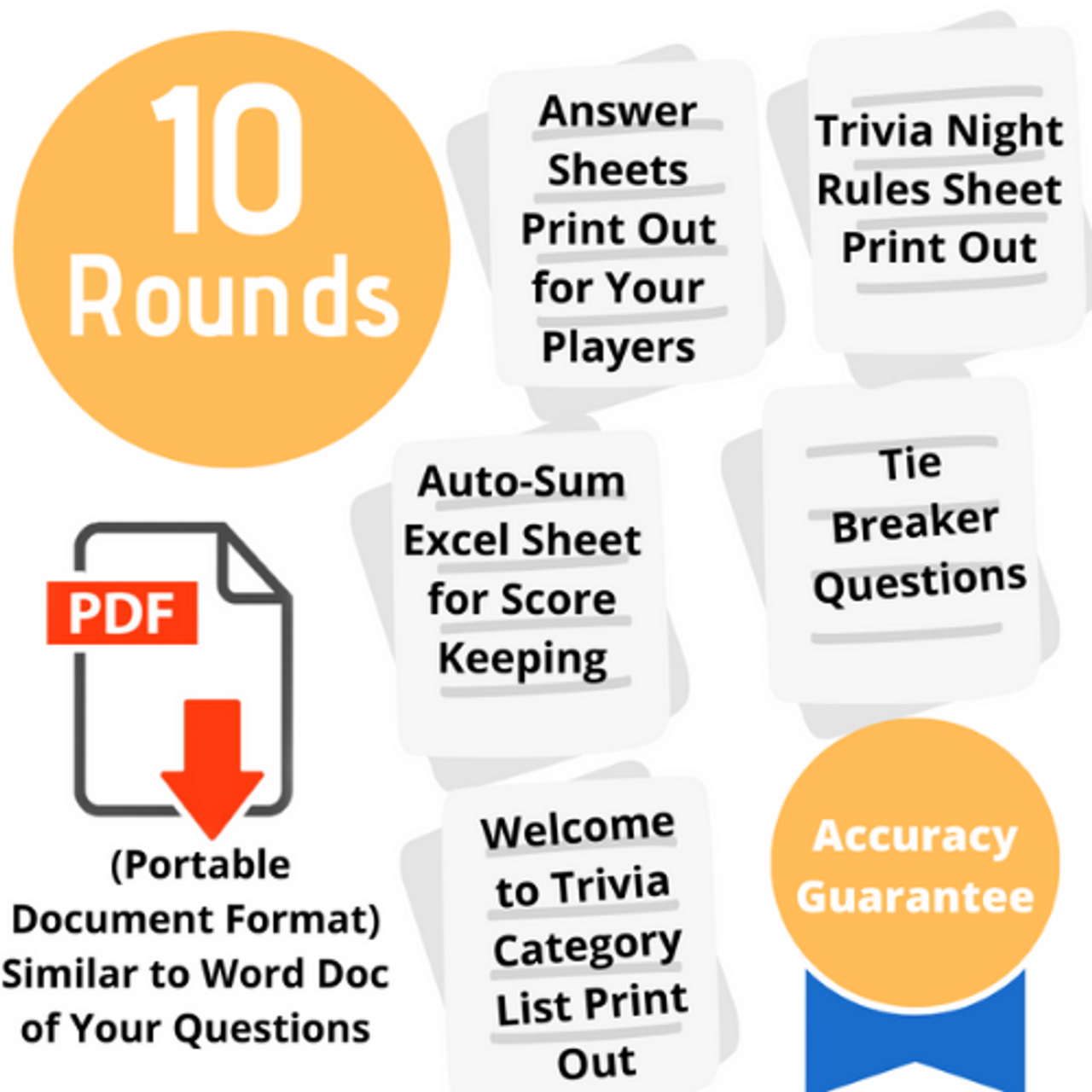 10 Rounds Of Trivia Questions With 10 Questions Each