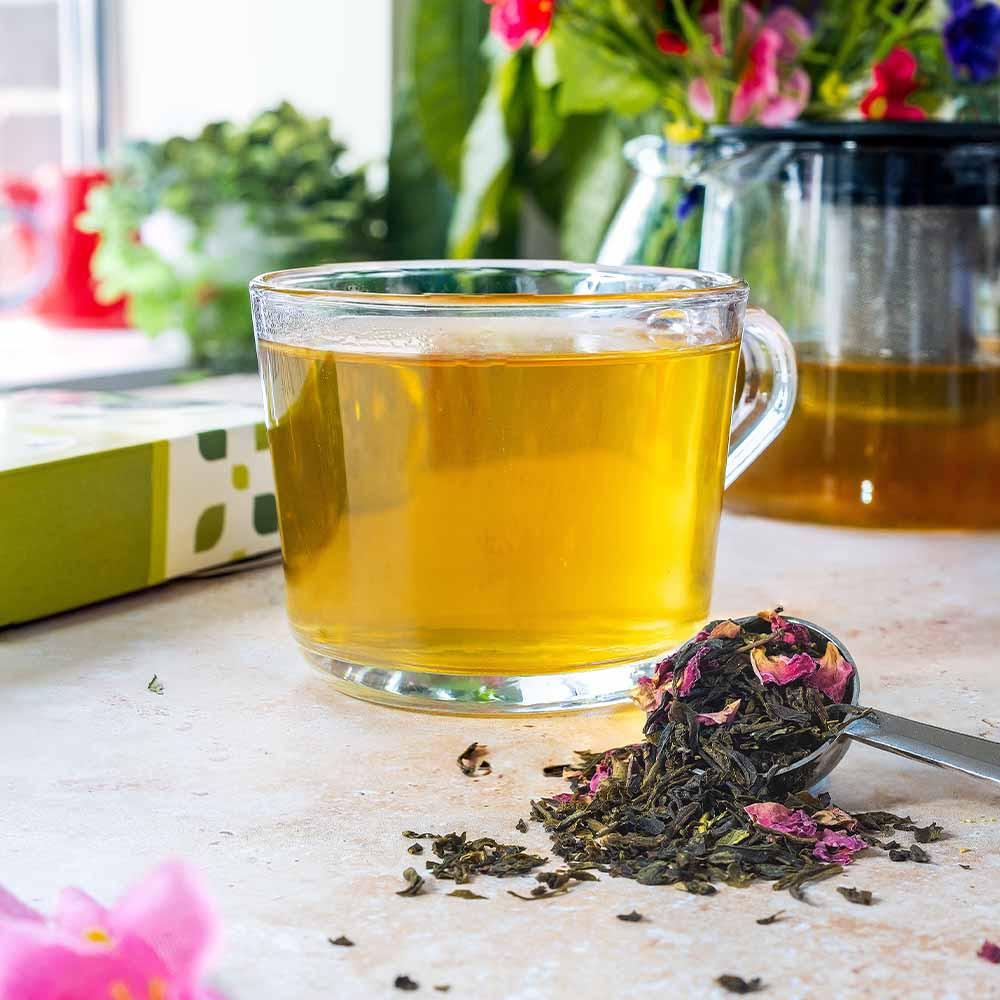 Kaika Cherry Sencha Green Tea | Loose Leaf | Jenier