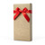Co-Branded Brown Kraft Retail Carton With Poppy Red Ribbon—Shown Without Label