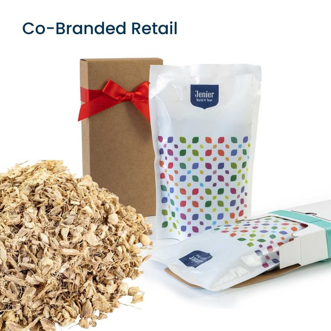 Dried Ginger - Co-Branded Retail Cartons Example of Loose Leaf Tea Insert