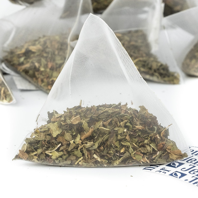 Peppermint Herbal Tea in Biodegradable Pyramid Tea Bags