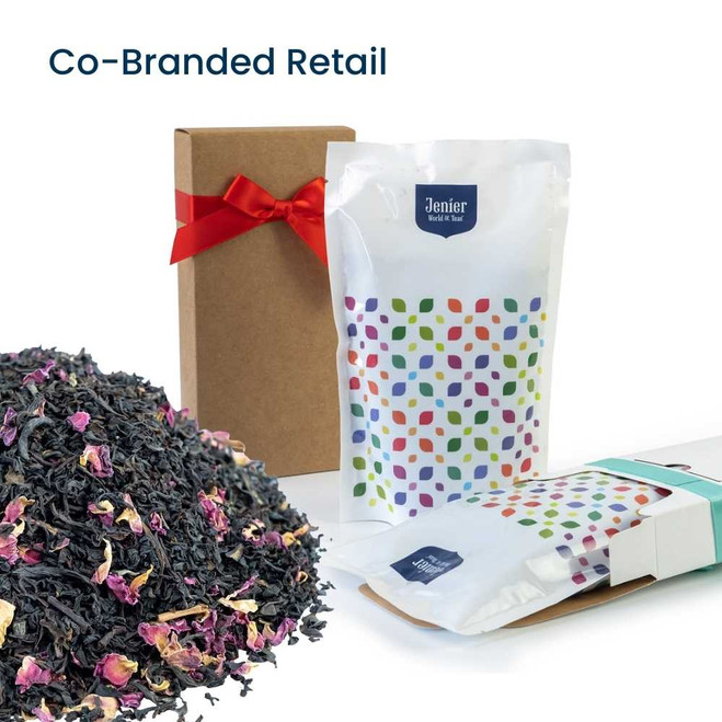 Rose Congou - Co-Branded Retail Cartons Example of Loose Leaf Tea Insert Rose Congou - Co-Branded Retail Cartons Example of Loose Leaf Tea Insert