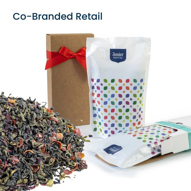 Pomegranate & Hibiscus - Co-Branded Retail Cartons Example of Loose Leaf Tea Retail Insert