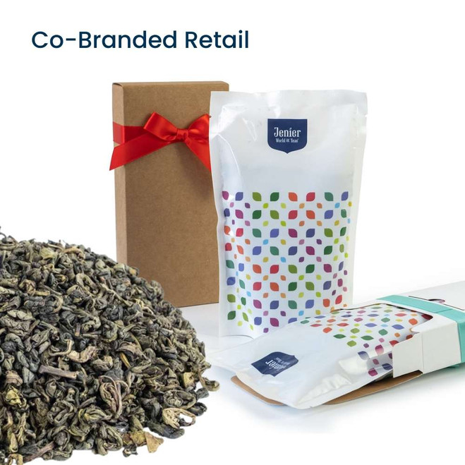 Lemon Gunpowder Green Tea Example of Loose Leaf Tea Retail Insert