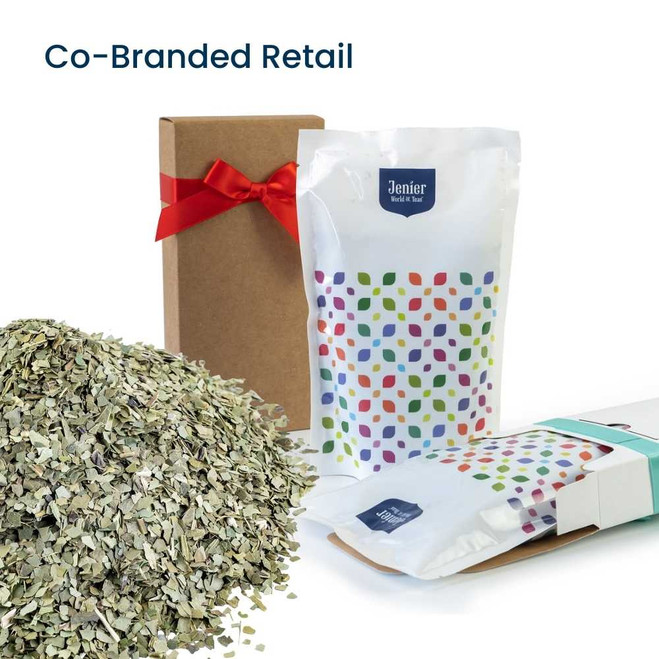 Green Yerba Mate   Co-Branded Retail Cartons Example of Jenier Loose Leaf Tea Insert