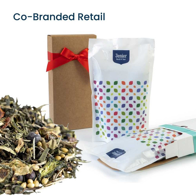 Simply Gin ÃƒÂ¢Ã¢â€šÂ¬Ã¢â‚¬Å“ Co-Branded Retail Cartons Example of Jenier Loose Leaf Tea Insert