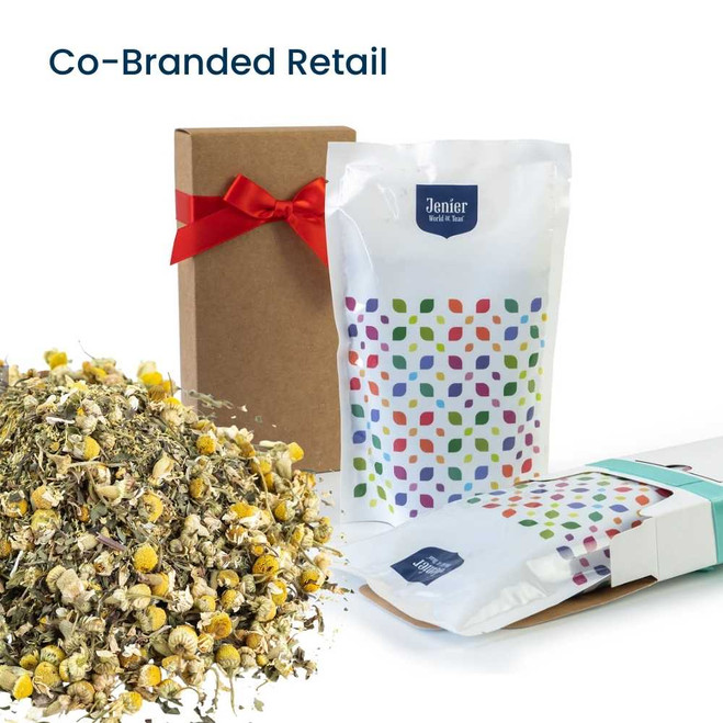 Camomile & Mint  - Co-Branded Retail Cartons - Example of Jenier Loose Leaf Tea Insert