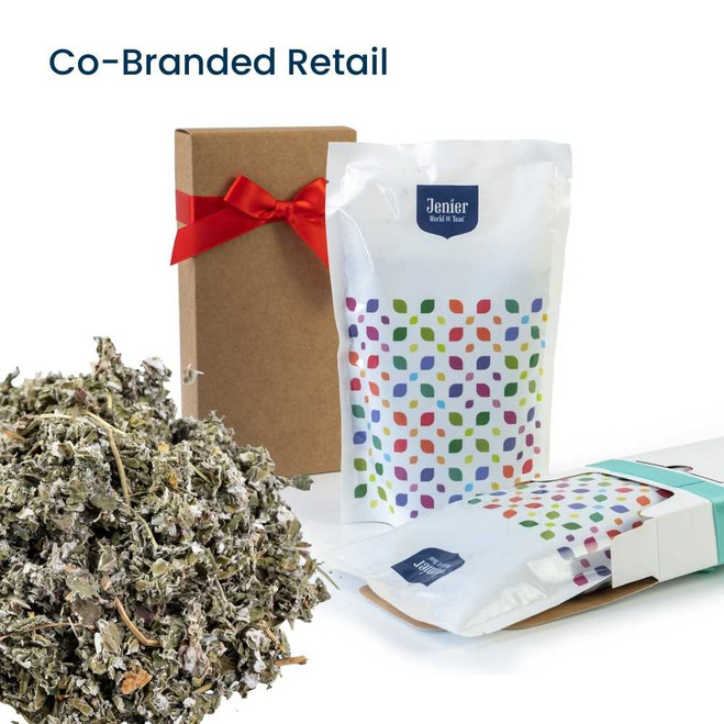 Raspberry Loose Leaves - Co-Branded Retail Cartons Example of Jenier Loose Leaf Tea Insert