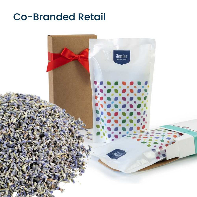 Lavender de Provence Loose Tea - Co-Branded Retail Cartons Example of Jenier Loose Leaf Tea Insert