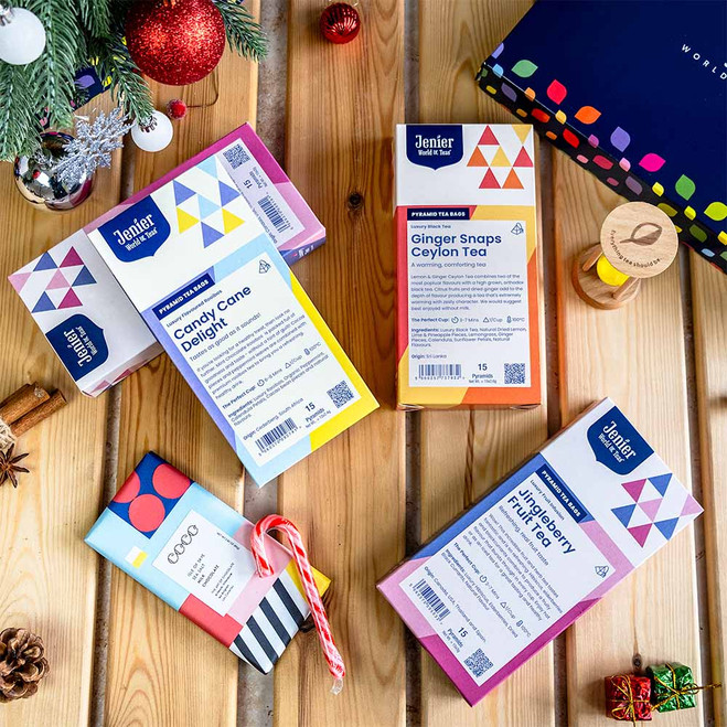 Christmas Tea Gift Box- Pyramid Tea Bags Christmas Tea Gift Box- Pyramid Tea Bags