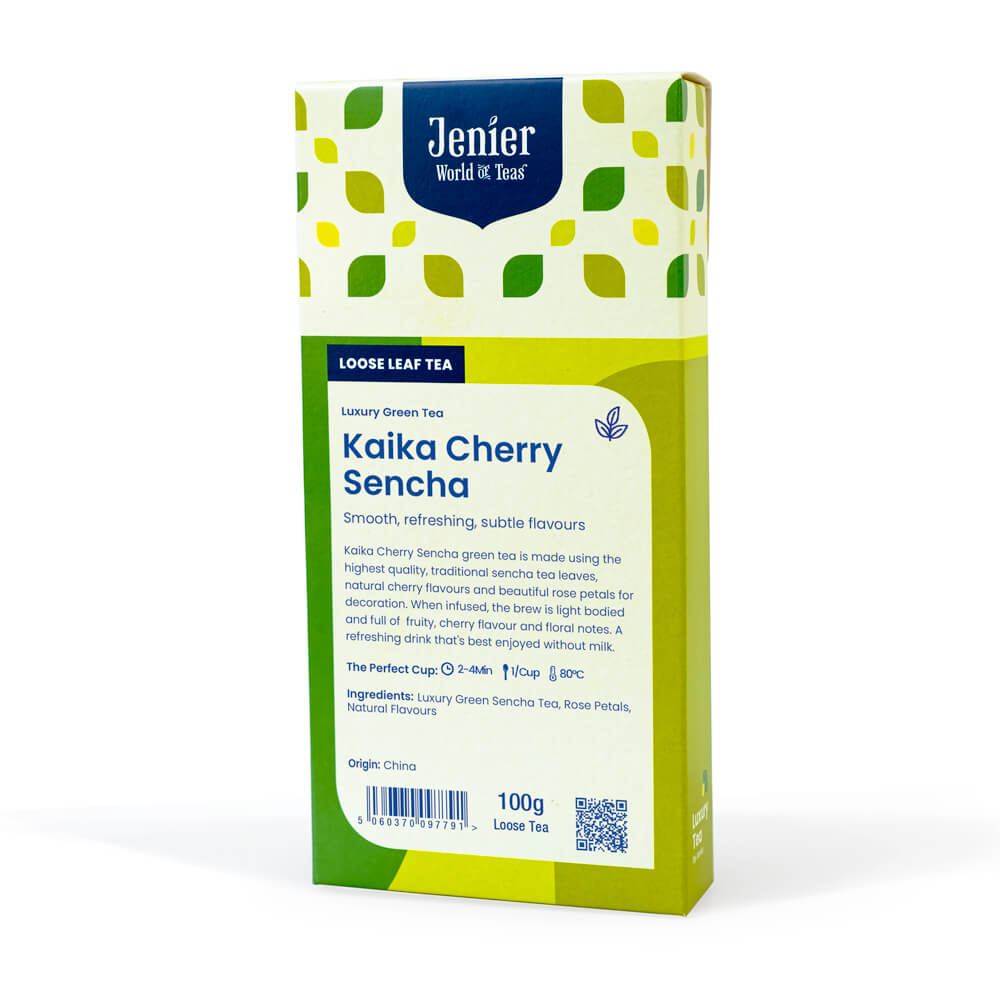 Kaika Cherry Sencha Green Tea | Loose Leaf | Jenier