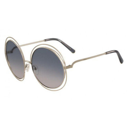 CHLOE SCALLOPED GREY TRANSPARENT SUNNIES WITH GOLD  DETAILING OF SUN & HEARTS Chloé 55MM Heart Sunglasses on SALE | Saks OFF 5TH main image 2