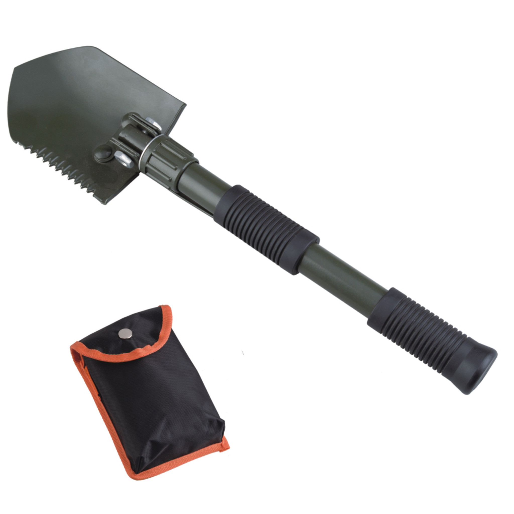 folding shovel with pick