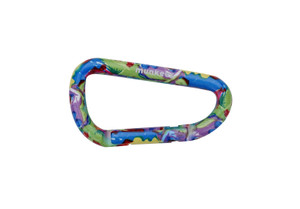 Munkees | D-Shaped Carabiner Clip | Colorful Flower Design
