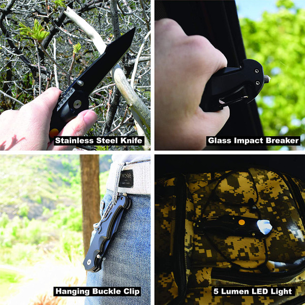 4-in-1 Knife Flashlight | Multi-function Emergency Tool